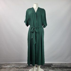 H&M Green Button Up Maxi Dress